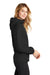 Eddie Bauer EB501 Womens Packable Wind Resistant Full Zip Hooded Jacket Black Model Side