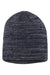 Sportsman Hats SP03 Unisex Marled Beanie Navy Blue/Dark Grey Flat Front