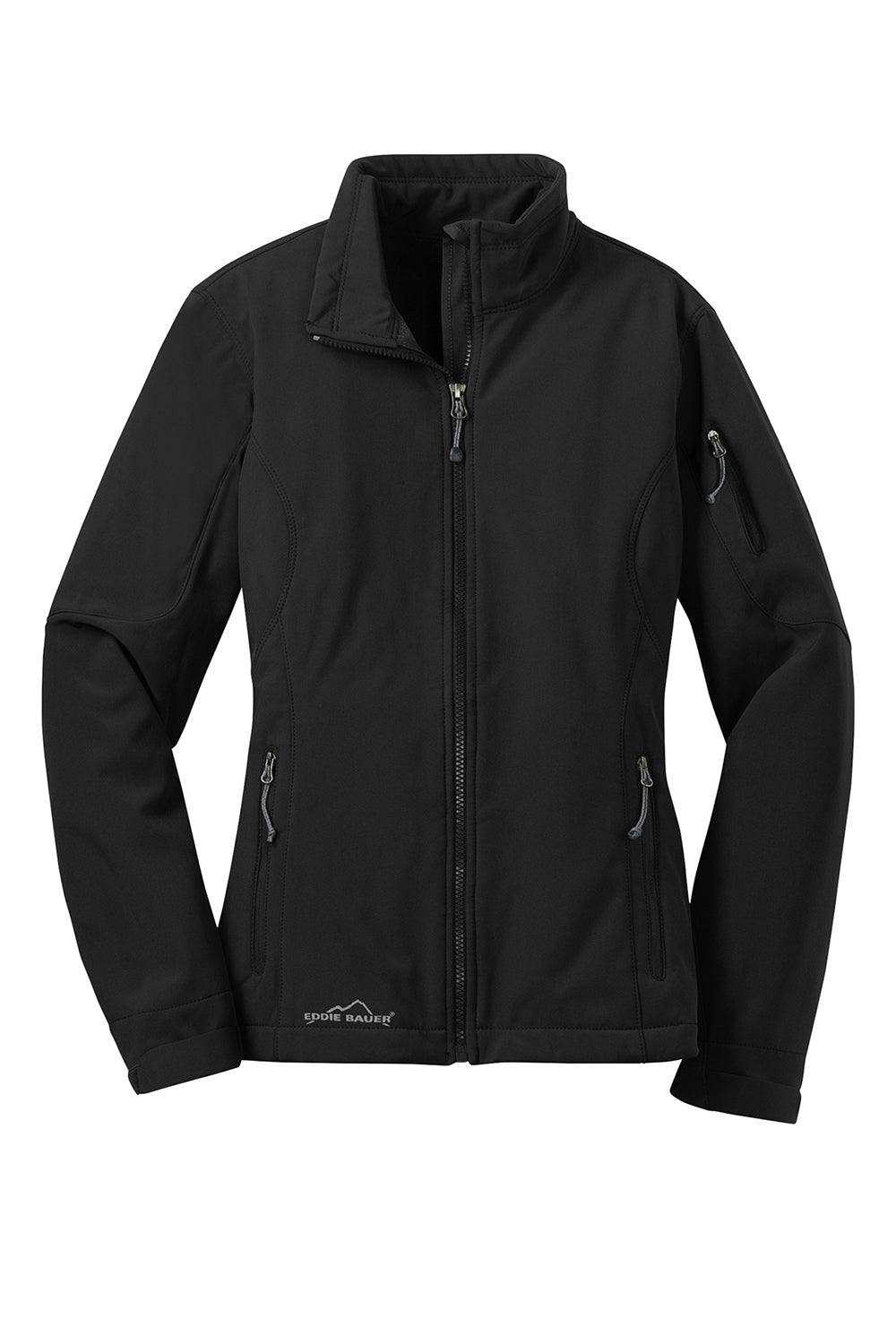 Eddie Bauer EB531 Womens Water Resistant Full Zip Jacket Black Flat Front