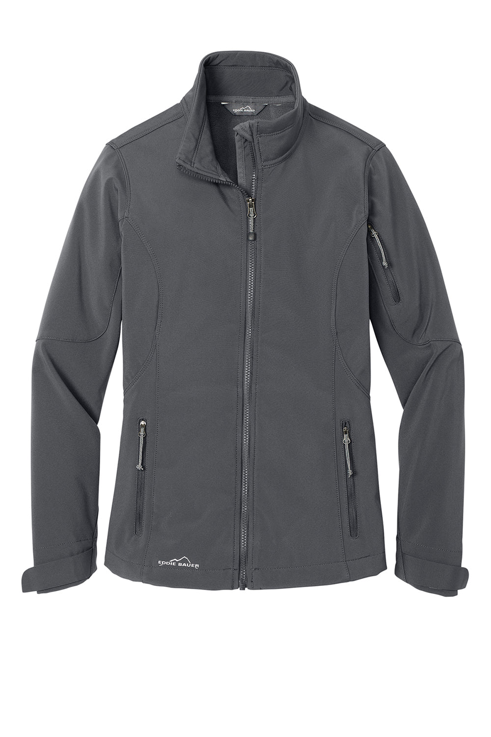 Eddie Bauer EB531 Womens Water Resistant Full Zip Jacket Steel Grey Flat Front