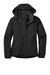 Eddie Bauer EB551 Womens Waterproof Full Zip Hooded Jacket Black Flat Front