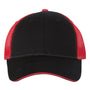 Valucap Mens Sandwich Bill Adjustable Trucker Hat - Black/Red - NEW