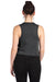 Next Level 5083 Womens Festival Cropped Tank Top Charcoal Grey Model Back