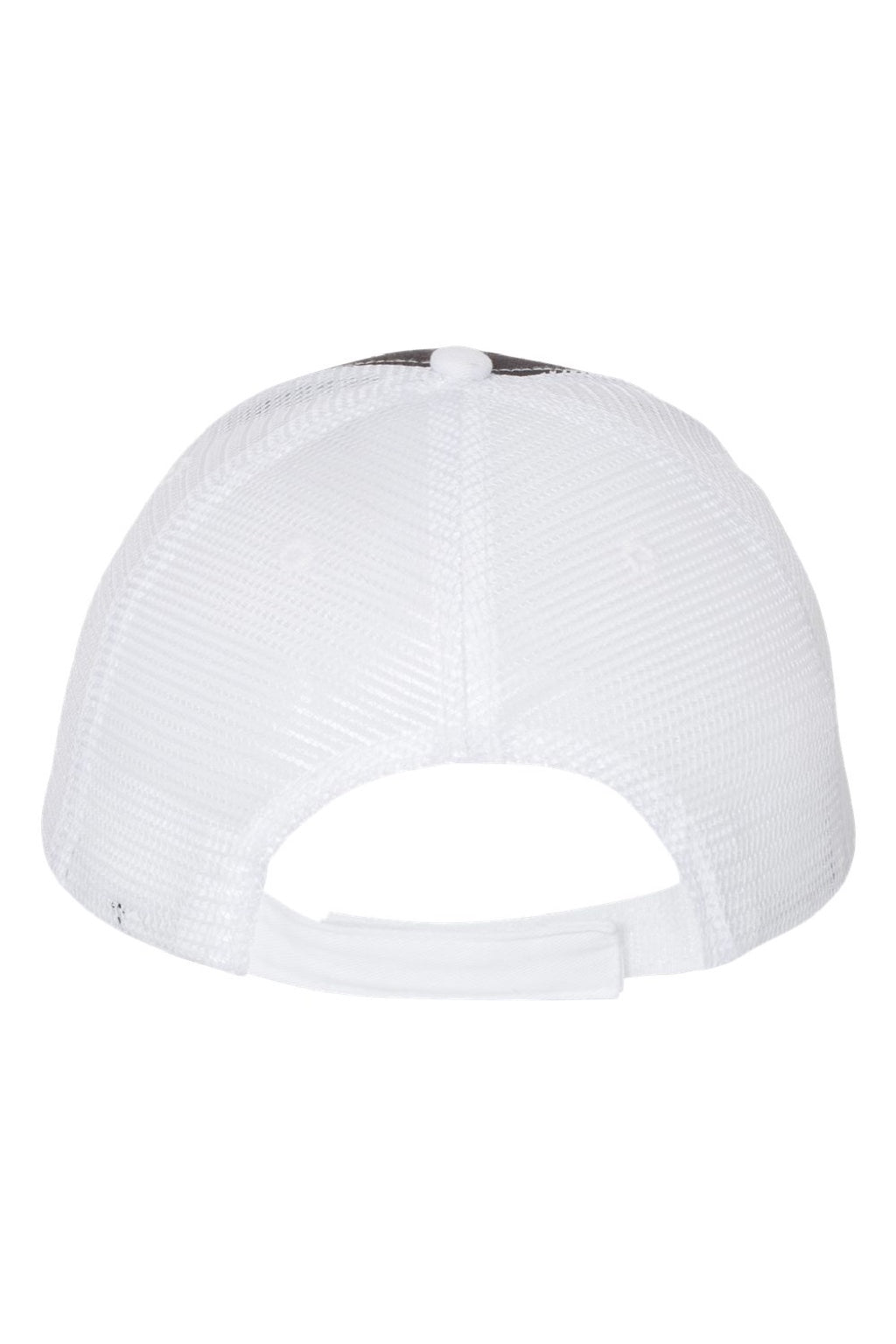 Valucap Hats S102 Mens Sandwich Bill Adjustable Trucker Hat Charcoal Grey/White Flat Back