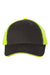 Valucap Hats S102 Mens Sandwich Bill Adjustable Trucker Hat Charcoal Grey/Neon Yellow Flat Front