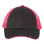 Valucap Mens Sandwich Bill Adjustable Trucker Hat - Charcoal Grey/Neon Pink - NEW