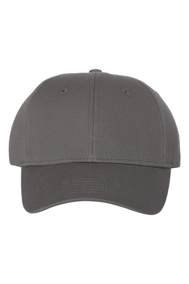 Valucap Hats VC600 Mens Chino Adjustable Hat Charcoal Grey Flat Front
