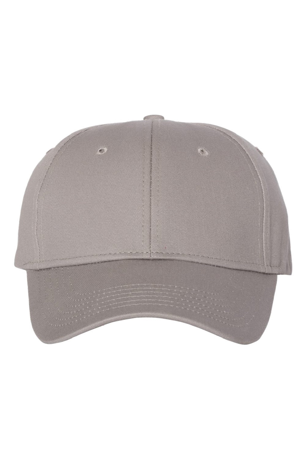 Valucap Hats VC600 Mens Chino Adjustable Hat Grey Flat Front