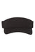 Flexfit Hats 8110 Mens Moisture Wicking Adjustable Visor Black Flat Front
