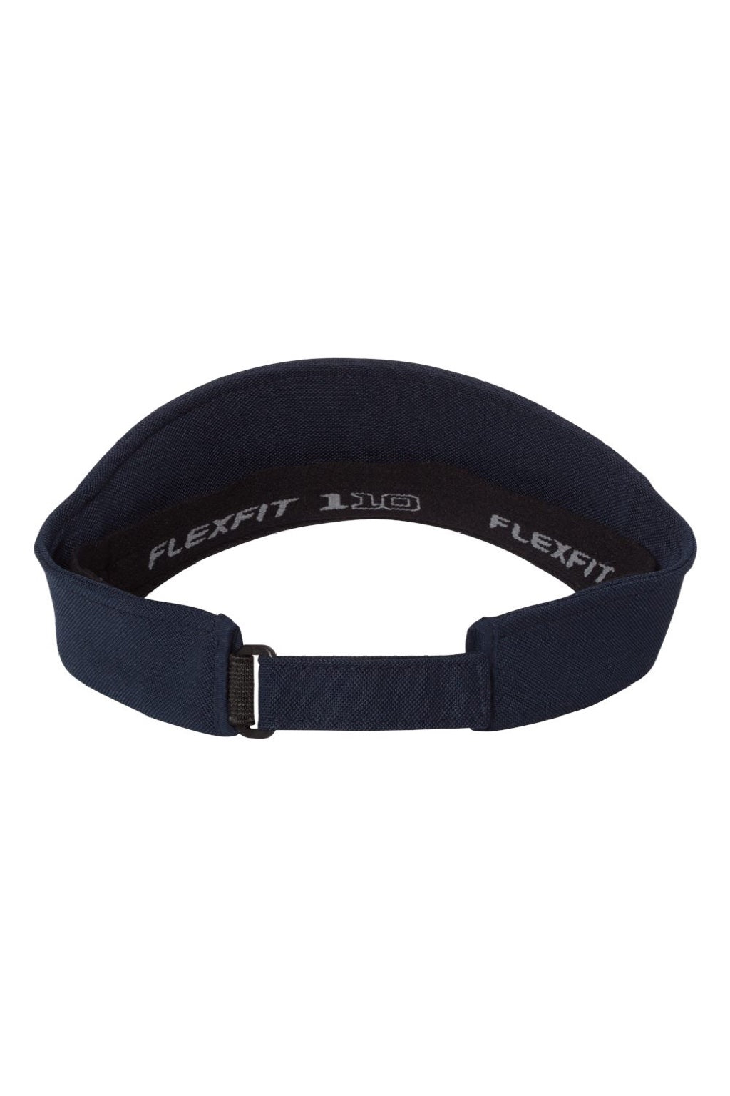 Flexfit Hats 8110 Mens Moisture Wicking Adjustable Visor Navy Blue Flat Back