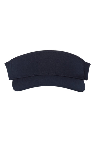 Flexfit Hats 8110 Mens Moisture Wicking Adjustable Visor Navy Blue Flat Front