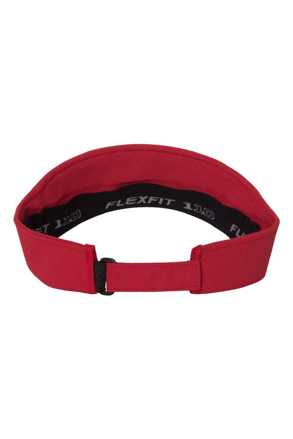 Flexfit Hats 8110 Mens Moisture Wicking Adjustable Visor Red Flat Back