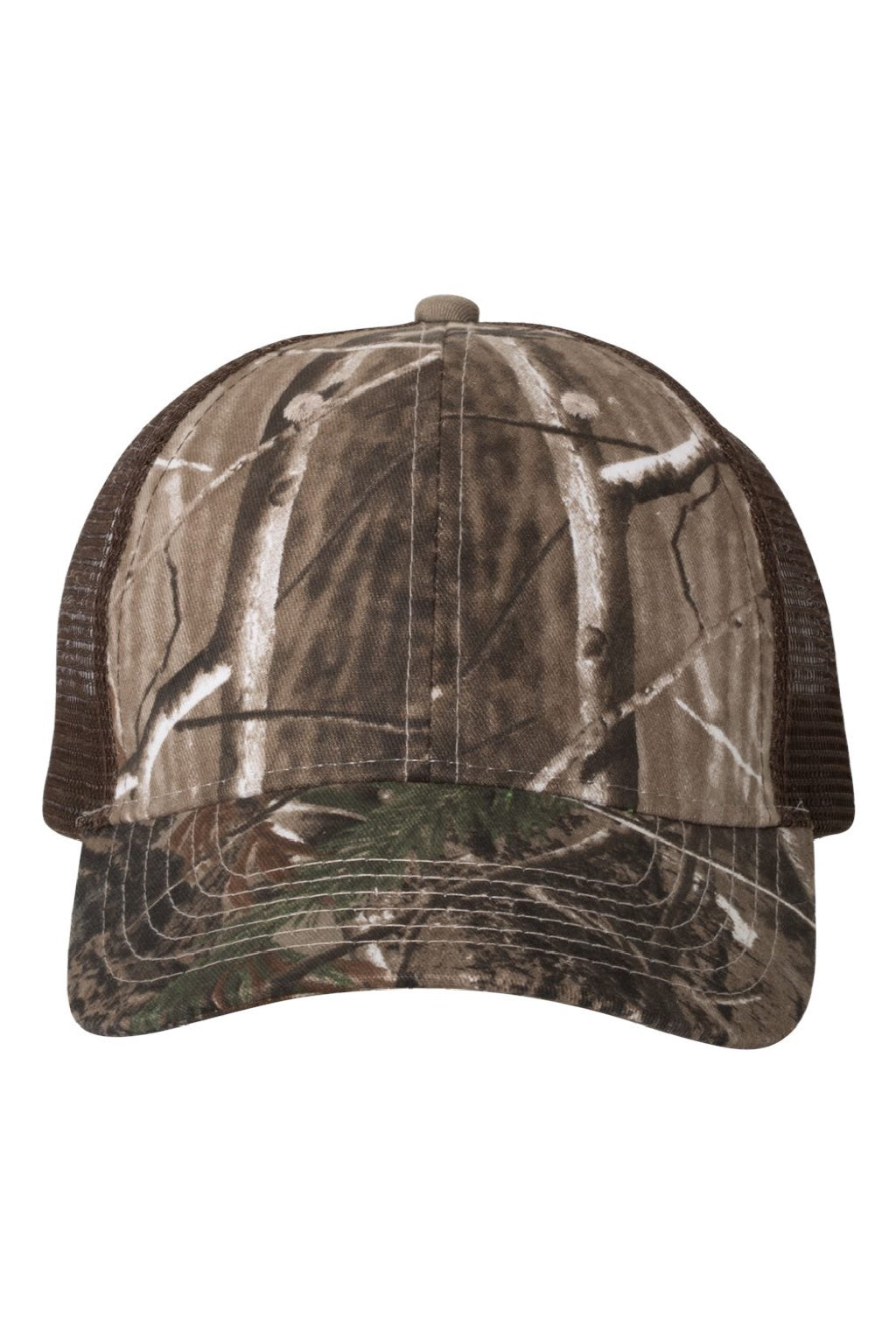 Kati Hats LC5M Mens Camo Mesh Back Adjustable Hat Realtree AP/Brown Flat Front