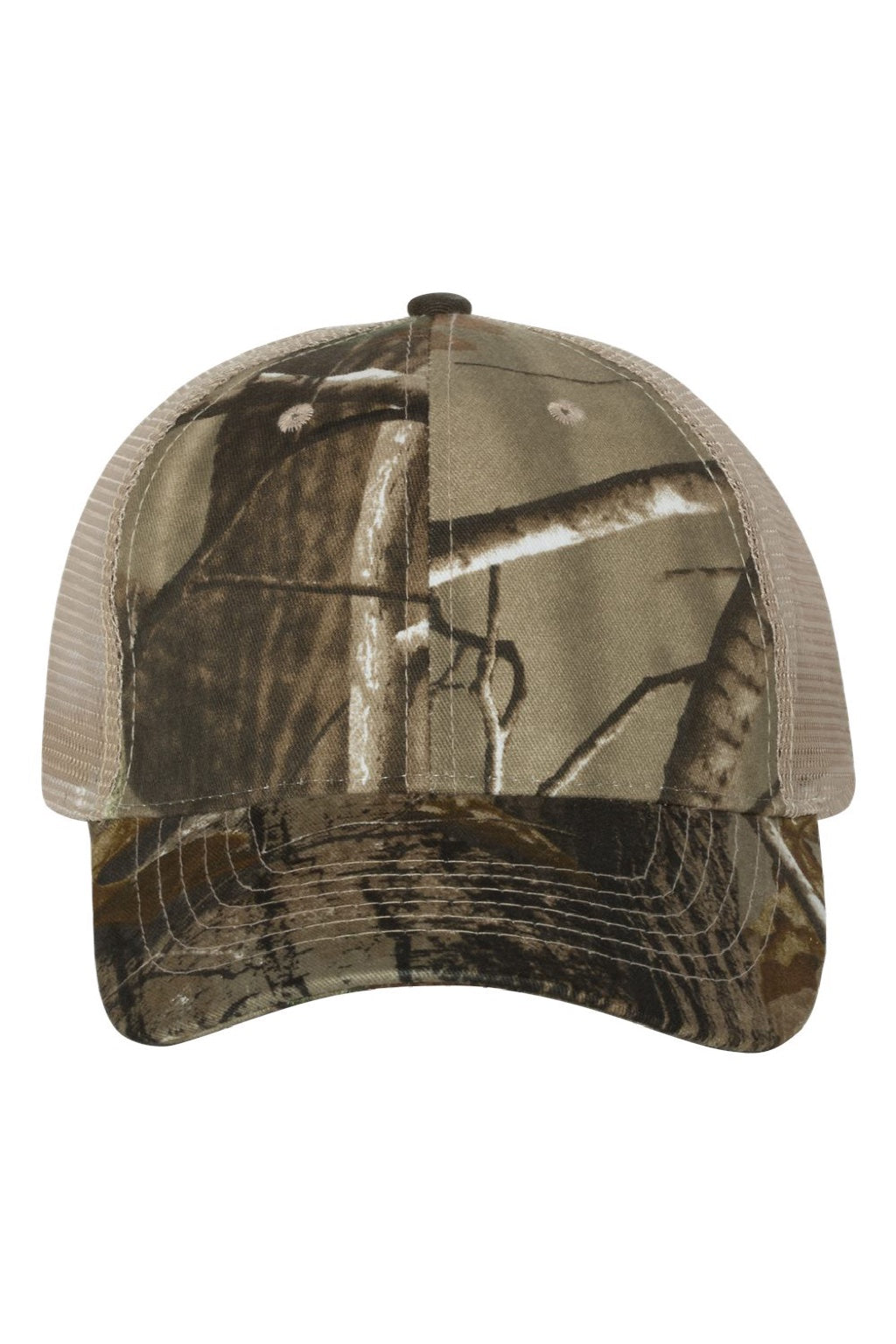 Kati Hats LC5M Mens Camo Mesh Back Adjustable Hat Realtree AP/Tan Flat Front