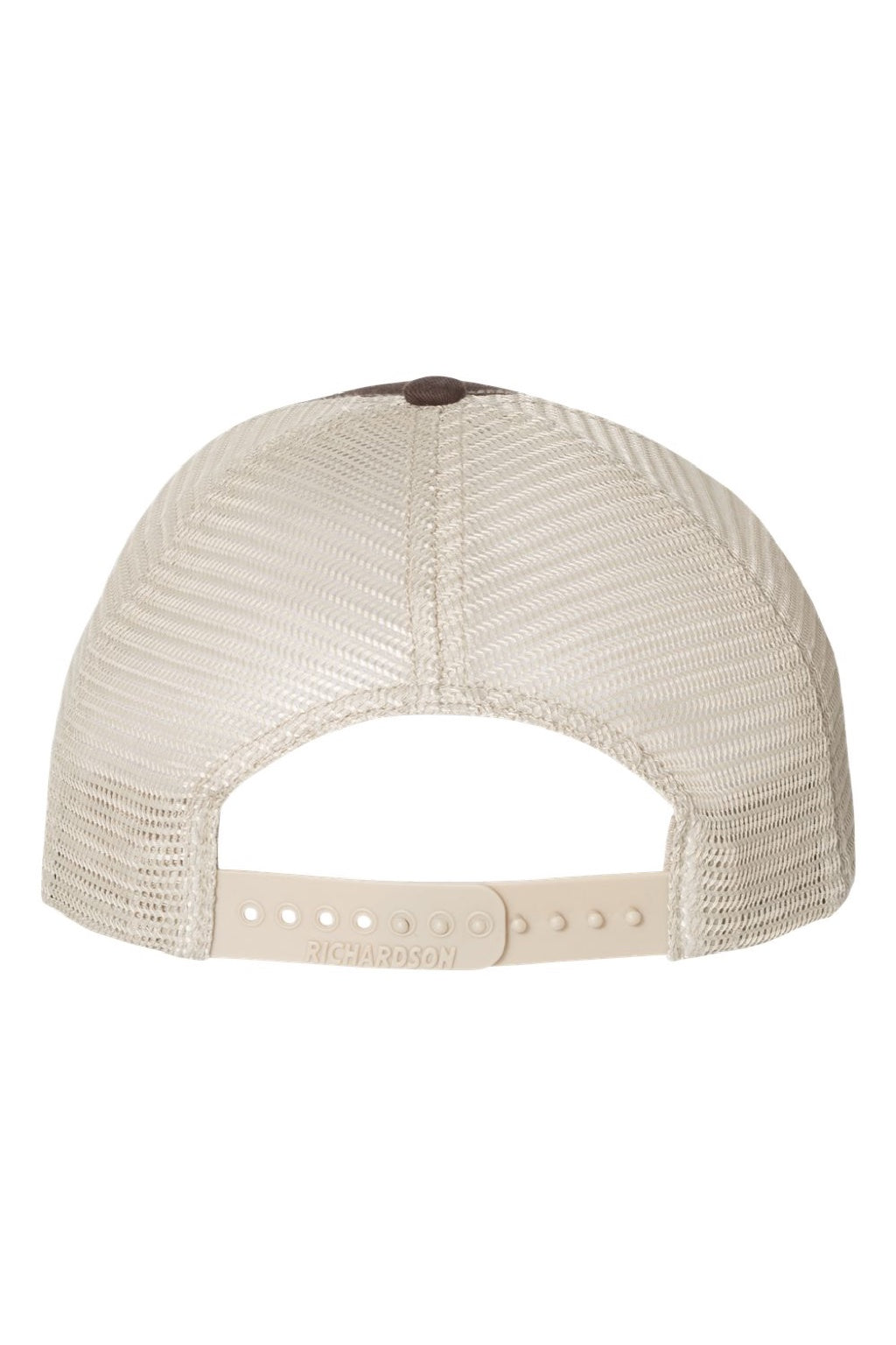 Richardson Hats 111 Mens Garment Washed Snapback Trucker Hat Brown/Khaki Flat Back