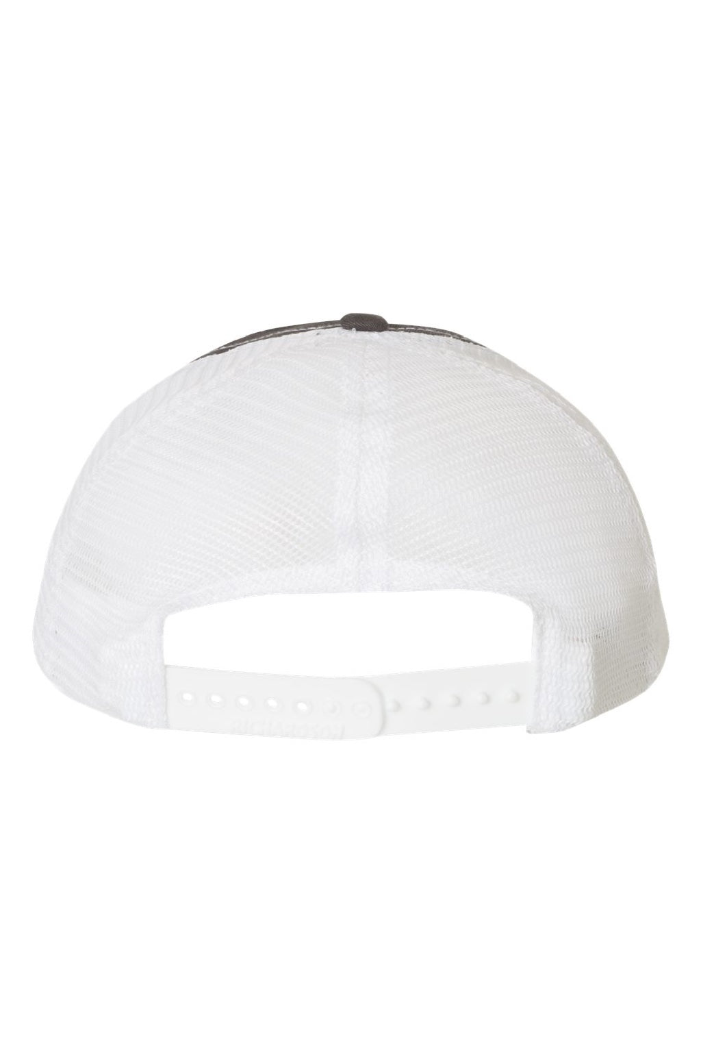 Richardson Hats 111 Mens Garment Washed Snapback Trucker Hat Charcoal Grey/White Flat Back
