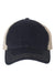 Richardson Hats 111 Mens Garment Washed Snapback Trucker Hat Navy Blue/Khaki Flat Front
