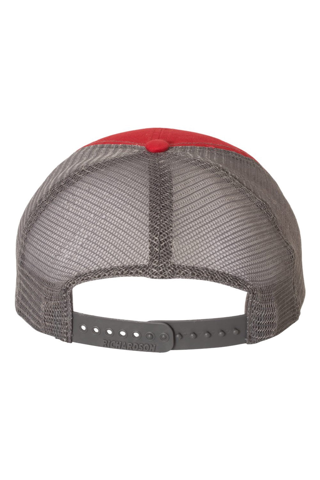 Richardson Hats 111 Mens Garment Washed Snapback Trucker Hat Red/Charcoal Grey Flat Back