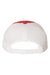 Richardson Hats 111 Mens Garment Washed Snapback Trucker Hat Red/White Flat Back
