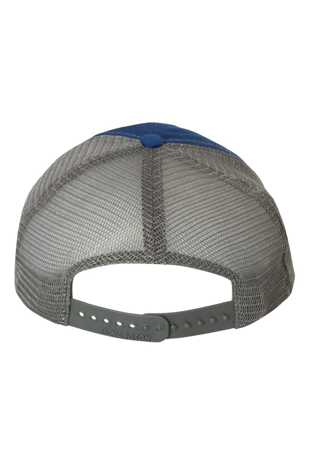 Richardson Hats 111 Mens Garment Washed Snapback Trucker Hat Royal Blue/Charcoal Grey Flat Back