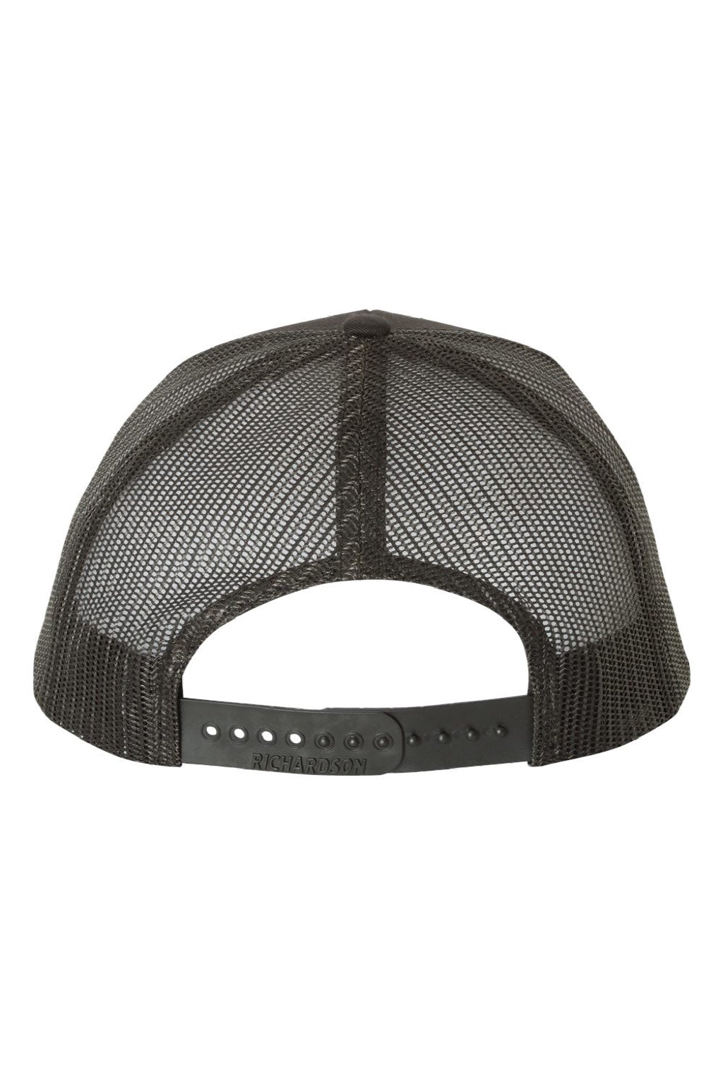 Richardson Hats 112 Mens Snapback Trucker Hat Black Flat Back