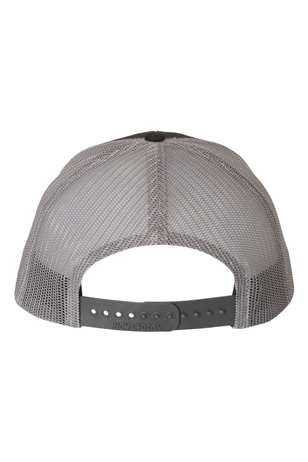 Richardson Hats 112 Mens Snapback Trucker Hat Black/Charcoal Grey Flat Back