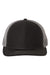 Richardson Hats 112 Mens Snapback Trucker Hat Black/Charcoal Grey Flat Front