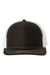 Richardson Hats 112 Mens Snapback Trucker Hat Black/White Flat Front