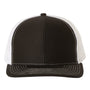 Richardson Hats Mens Snapback Trucker Hat - Black/White