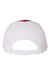 Richardson Hats 112 Mens Snapback Trucker Hat Black/White/Red Flat Back