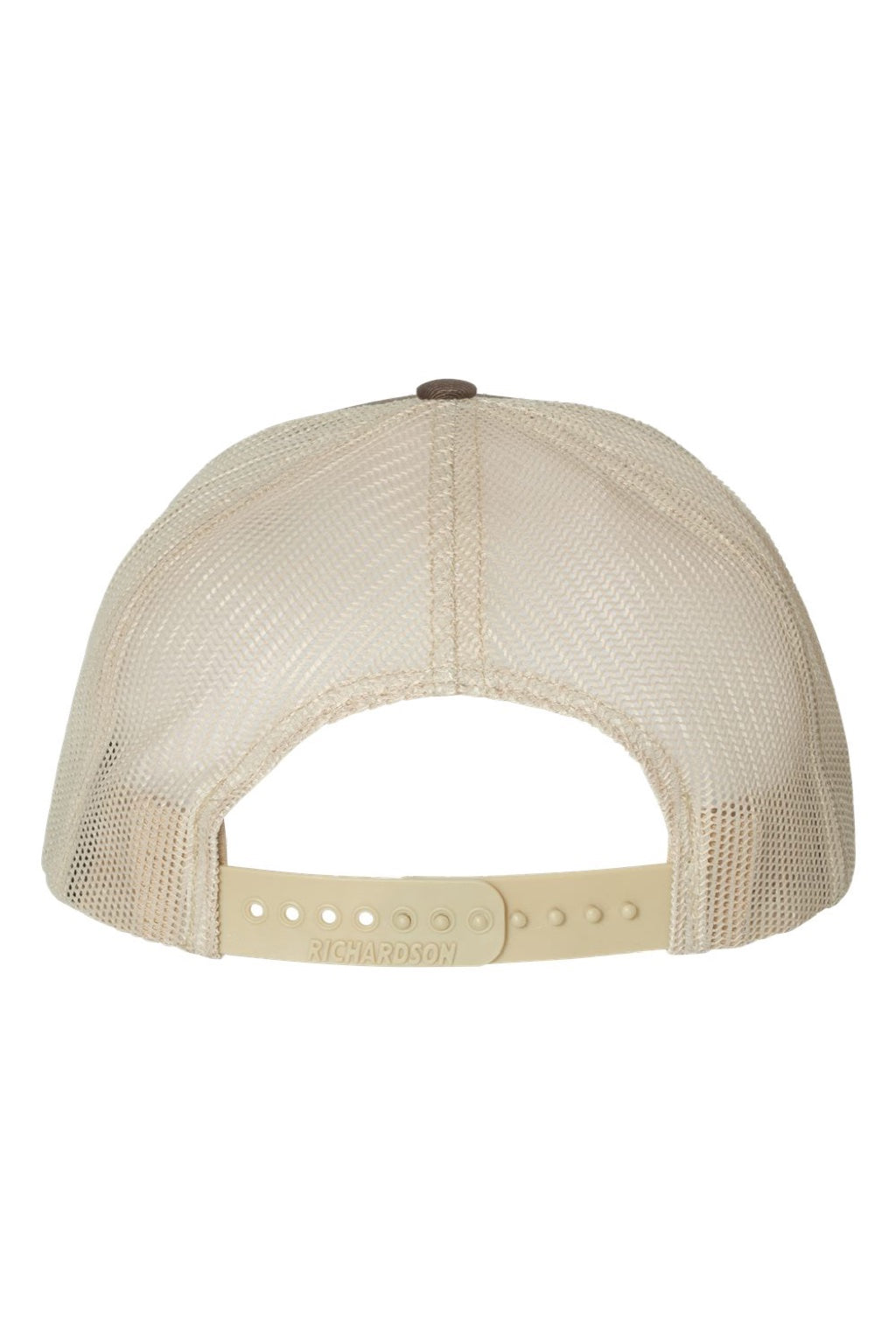 Richardson Hats 112 Mens Snapback Trucker Hat Brown/Khaki Flat Back