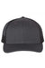 Richardson Hats 112 Mens Snapback Trucker Hat Charcoal Grey/Black Flat Front