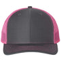 Richardson Hats Mens Snapback Trucker Hat - Charcoal Grey/Neon Pink