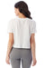 Alternative 5114BP/5114 Womens Headliner Cropped Short Sleeve Crewneck T-Shirt White Model Back