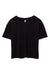 Alternative 5114BP/5114 Womens Headliner Cropped Short Sleeve Crewneck T-Shirt Black Flat Front