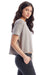 Alternative 5114BP/5114 Womens Headliner Cropped Short Sleeve Crewneck T-Shirt Smoke Grey Model Side