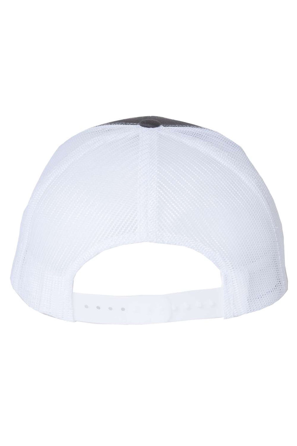Richardson Hats 112 Mens Snapback Trucker Hat Charcoal Grey/White Flat Back