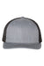 Richardson Hats 112 Mens Snapback Trucker Hat Heather Grey/Black Flat Front