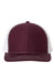 Richardson Hats 112 Mens Snapback Trucker Hat Maroon/White Flat Front