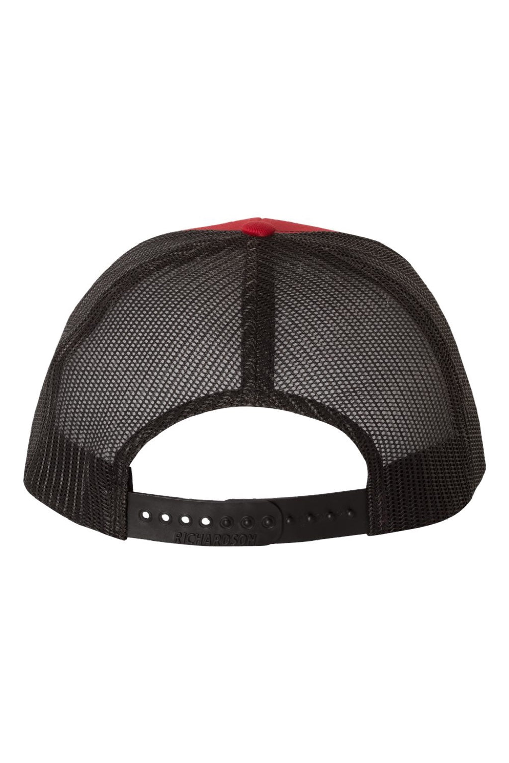 Richardson Hats 112 Mens Snapback Trucker Hat Red/Black Flat Back