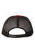 Richardson Hats 112 Mens Snapback Trucker Hat Red/Black Flat Back
