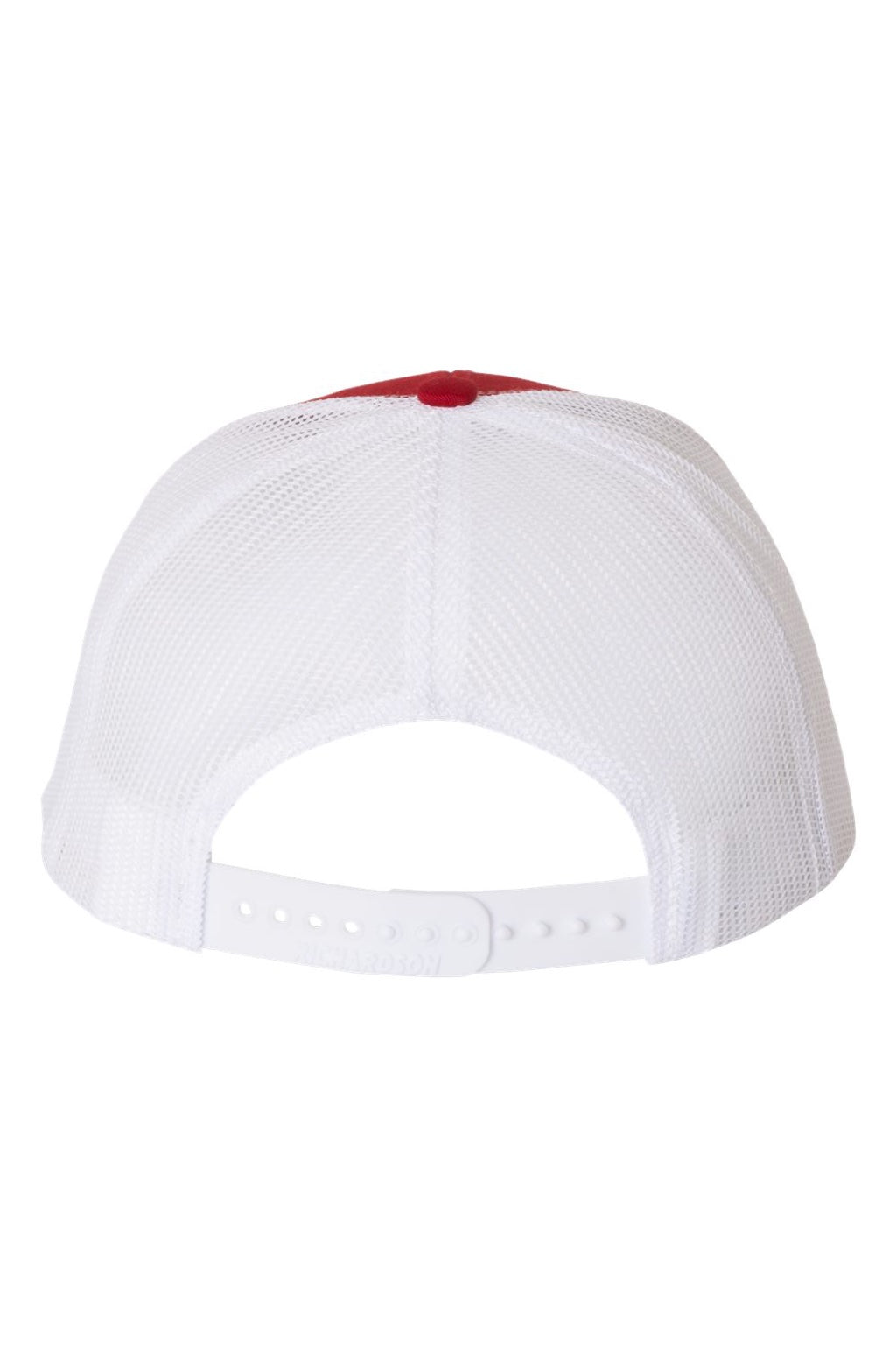 Richardson Hats 112 Mens Snapback Trucker Hat Red/White Flat Back