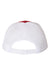 Richardson Hats 112 Mens Snapback Trucker Hat Red/White Flat Back