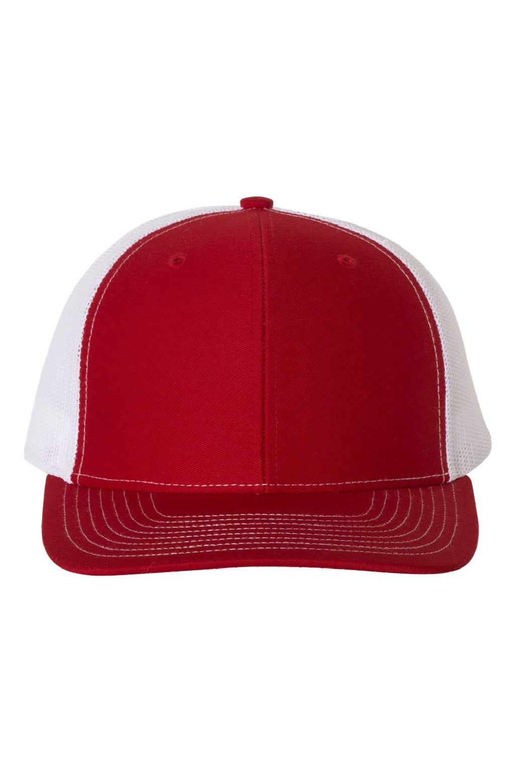 Richardson Hats 112 Mens Snapback Trucker Hat Red/White Flat Front