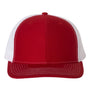 Richardson Hats Mens Snapback Trucker Hat - Red/White