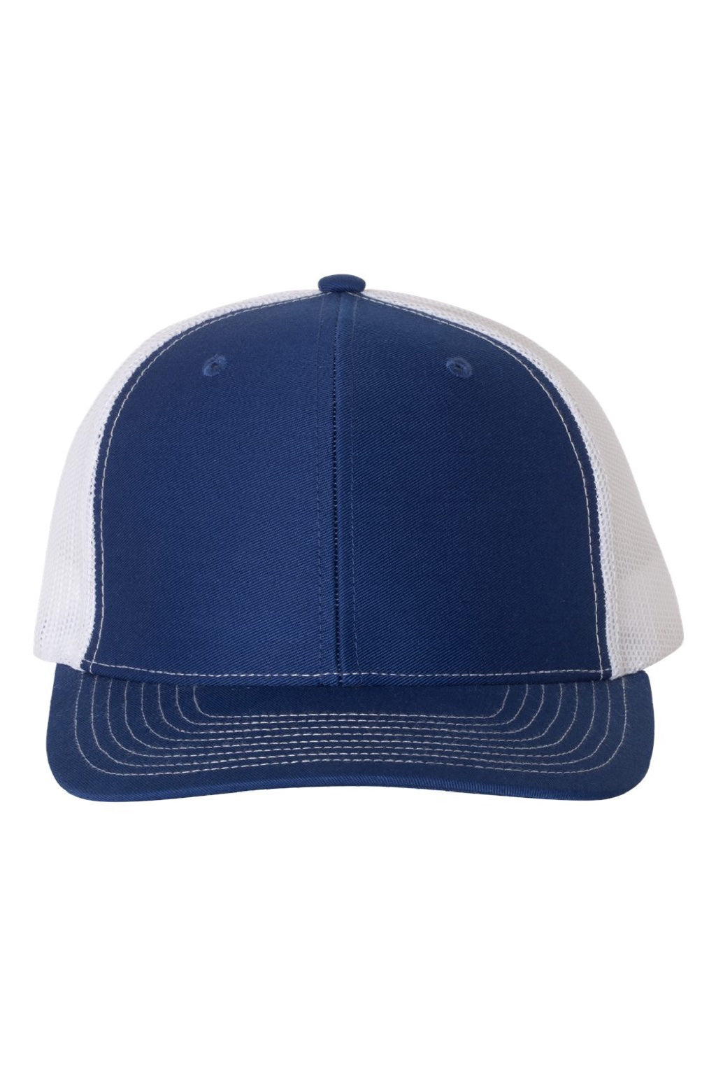Richardson Hats 112 Mens Snapback Trucker Hat Royal Blue/White Flat Front