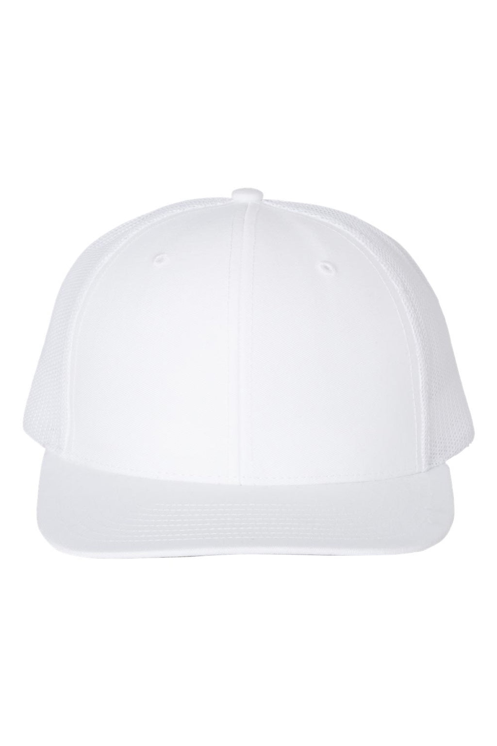 Richardson Hats 112 Mens Snapback Trucker Hat White Flat Front