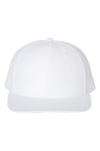 Richardson Hats 112 Mens Snapback Trucker Hat White Flat Front