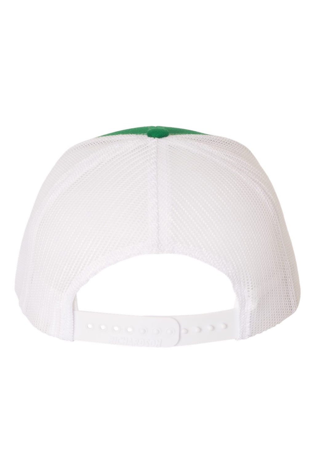 Richardson Hats 112 Mens Snapback Trucker Hat Kelly Green/White Flat Back