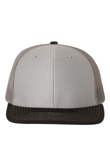 Richardson Hats 112 Mens Snapback Trucker Hat Grey/Charcoal Grey/Black Flat Front